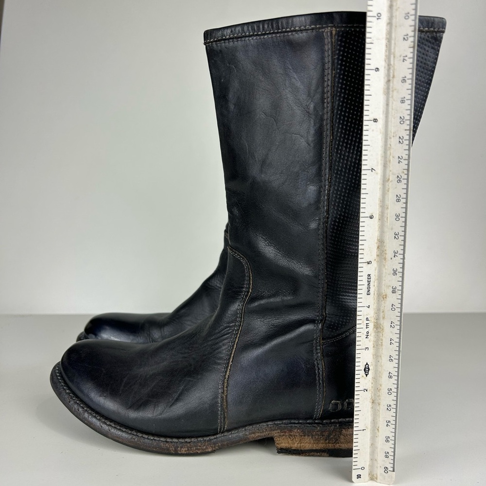 BED STU ANNETTE MOTO COMBAT DISTRESSED MID CALF LEATHER BOOTS SIZE 7 - Picture 6 of 10